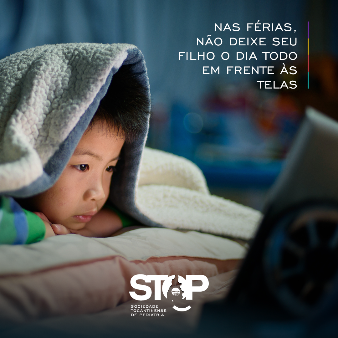 Nas férias, não deixe seu filho o dia todo em frente às telas